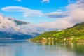 Norway fjord village landscape Royalty Free Stock Photo