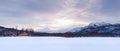 Norwegian winter panorama. Royalty Free Stock Photo