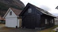 Boat an fishermans houses in Vik i Sogn in Norway