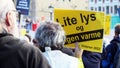 Norwegians protesting against high electricity prives