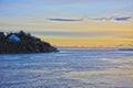 Norwey sea sunset scene Royalty Free Stock Photo