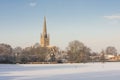 Norwich Cathedral in winter