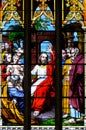 West Window of Norwich Cathedral - close up top panel right