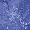 Norwich map, blue poster Royalty Free Stock Photo