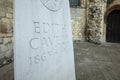 Norwich, Norfolk, UK, June 2021, view of the grave of Edith Cavell at the east end of Norwich Cathedral