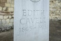 Norwich, Norfolk, UK, June 2021, view of the grave of Edith Cavell at the east end of Norwich Cathedral