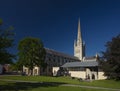 Norwich, Norfolk, UK, June 2021, View of Norwich Cathedral from The Close