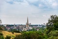 Norwich skyline from a nearby hill Royalty Free Stock Photo