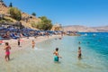 Nos beach at Symi island. Greece