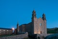 Nosa Senora da Barca Sanctuary at night