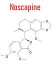 Noscapine antitussive drug molecule. Skeletal formula. Chemical structure Royalty Free Stock Photo