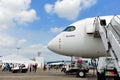 Nose of Airbus A350-900 XWB at Singapore Airshow Royalty Free Stock Photo