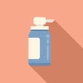 Nose allergy spray icon flat vector. Allergic sneeze