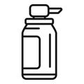 Nose allergy spray icon outline vector. Allergic sneeze