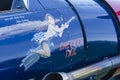 Nose art on warbird Harvard Royalty Free Stock Photo