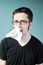 Nose bleed Royalty Free Stock Photo