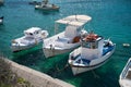 Nose Of Boats Ancient harbor view island in Greece