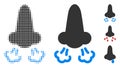 Nose Breath Halftone and Solid Icon Royalty Free Stock Photo