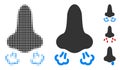Nose Breath Halftone and Solid Icon Royalty Free Stock Photo