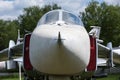 The nose and cockpit of jet aircraft Royalty Free Stock Photo