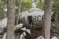 Nose cone of wrecked Air Force fighter jet