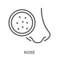 Nose cosmetical procedures, cleansing blackheads and dots in pores