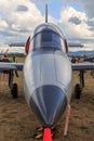 Nose of an L-39 Albatros jet trainer airplane Royalty Free Stock Photo