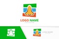 Nose logo combination. ENT clinic, otolaryngology logotype design.