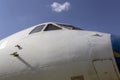 Nose of an old russian airplane on a summer day Royalty Free Stock Photo