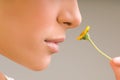 Nose smell Royalty Free Stock Photo