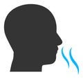 Nose Smell Raster Icon Illustration