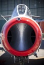 Nose of vintage fighter jet Royalty Free Stock Photo