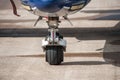 Nose wheel of an aircraft Royalty Free Stock Photo