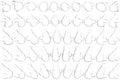 50 Noses (9-20) 3D to 2D Royalty Free Stock Photo