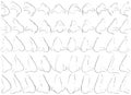 50 Noses (6-20) 3D to 2D Royalty Free Stock Photo