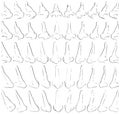 50 Noses (5-20) 3D to 2D Royalty Free Stock Photo