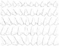 50 Noses (3-20) 3D to 2D Royalty Free Stock Photo