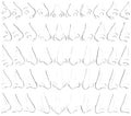 50 Noses (2-20) 3D to 2D Royalty Free Stock Photo