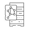 nosql database line icon vector illustration