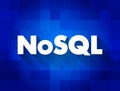 NoSQL - database provides a mechanism for storage and retrieval of data that is modeled in means other than the tabular relations