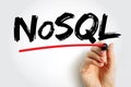 NoSQL - database provides a mechanism for storage and retrieval of data that is modeled in means other than the tabular relations