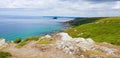 Noss Mayo - Blackstone Point - Warren Cottage - Gara Point - Above Cellar Beach Royalty Free Stock Photo