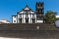 Nossa Senhora da Estrela church in Ribeira Grande, Sao Miguel, Azores Royalty Free Stock Photo