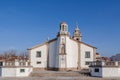 Nossa Senhora da Lapa church with a lighthouse imbedded in Povoa de Varzim Royalty Free Stock Photo