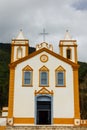 Nossa Senhora da Lapa do Ribeirao Church in typical colonial Portuguese architecture - Florianopolis, Brazil Royalty Free Stock Photo