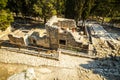 Nossos palace at Crete. Knossos Palace is the largest Bronze Age archaeological site on Crete and ceremonial and Royalty Free Stock Photo