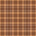 Nostalgia fabric plaid vector, net check texture background. Interior textile seamless tartan pattern in orange and dark colors Royalty Free Stock Photo