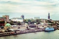 Nostalgia at the famous ship-landing-stages in the port of Hamburg