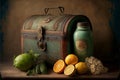 Nostalgic antique vintage Still life with old Vintage objects. Ai generated Royalty Free Stock Photo