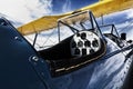 Nostalgic Bi-Wing Aircraft Cockpit Image Royalty Free Stock Photo